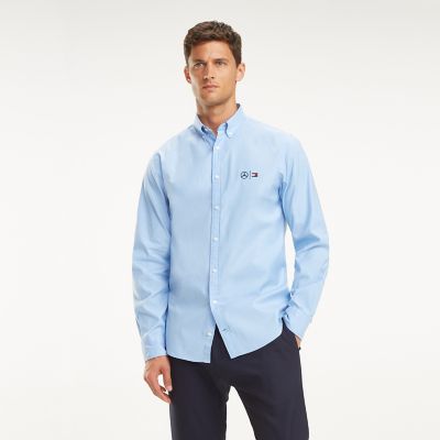 tommy hilfiger blue oxford shirt