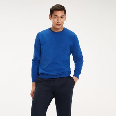 tommy hilfiger cotton silk crew neck