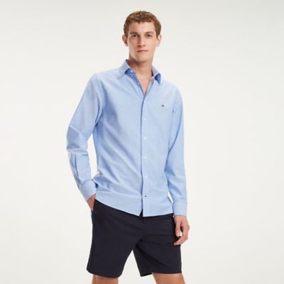 tommy hilfiger blue oxford shirt
