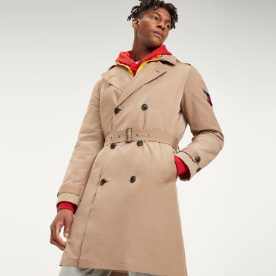 tommy hilfiger hooded trench coat