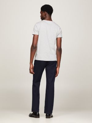 Embroidered Tommy Logo T-Shirt, Cloud Heather