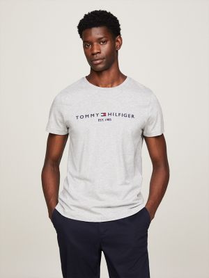 Hilfiger T-Shirts | | Grey Men\'s Tommy USA