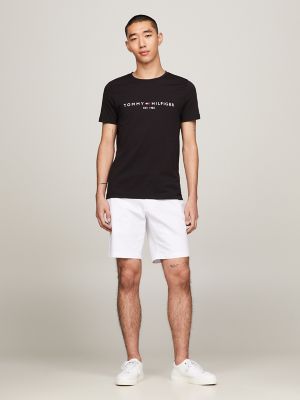 Embroidered Tommy Logo T-Shirt, Jet Black