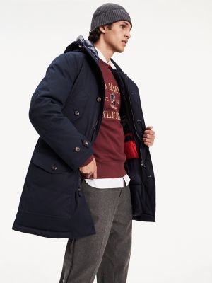 tommy hilfiger men's parka with fur hood