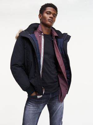 tommy hilfiger utilitarian hooded bomber jacket