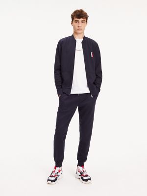 tommy hilfiger textured baseball jacket