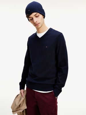 Cotton Cashmere V-Neck Sweater | Tommy 