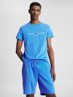 Slim Fit Embroidered Tommy Logo T-Shirt, Iconic Blue