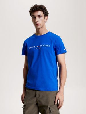 Embroidered Tommy Logo T-Shirt, Ultra Blue