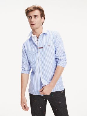 tommy hilfiger striped shirt mens