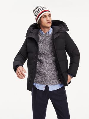 tommy hilfiger hooded down bomber jacket