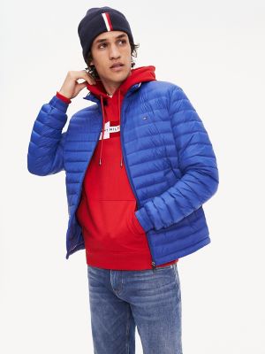 blue tommy hilfiger bomber jacket