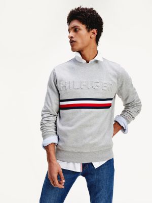 tommy hilfiger logo signature stripe hoodie