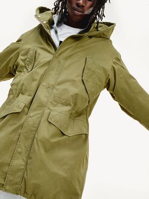 parka khaki tommy hilfiger