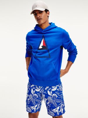 tommy hilfiger logo hoodie blue