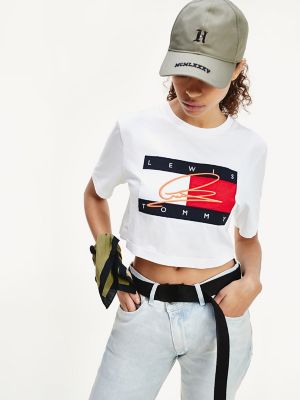 tommy cropped t shirt