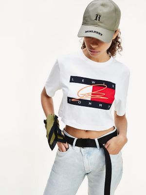 cropped tommy hilfiger t shirt