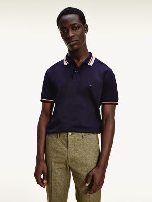 tommy hilfiger tipped polo shirt