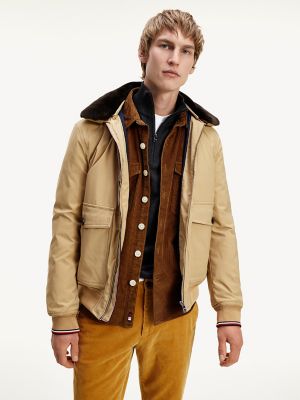 tommy hilfiger khaki bomber jacket