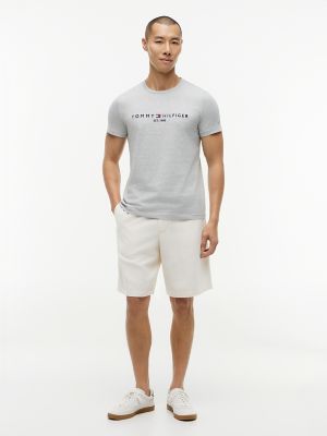 Мужские футболки Tommy Hilfiger Embroidered Tommy Logo Slim Fit T-Shirt — фото 2