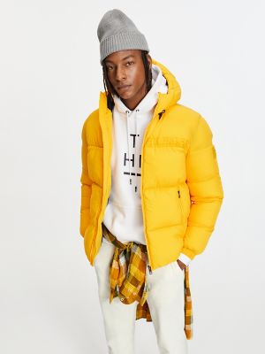 tommy yellow puffer jacket