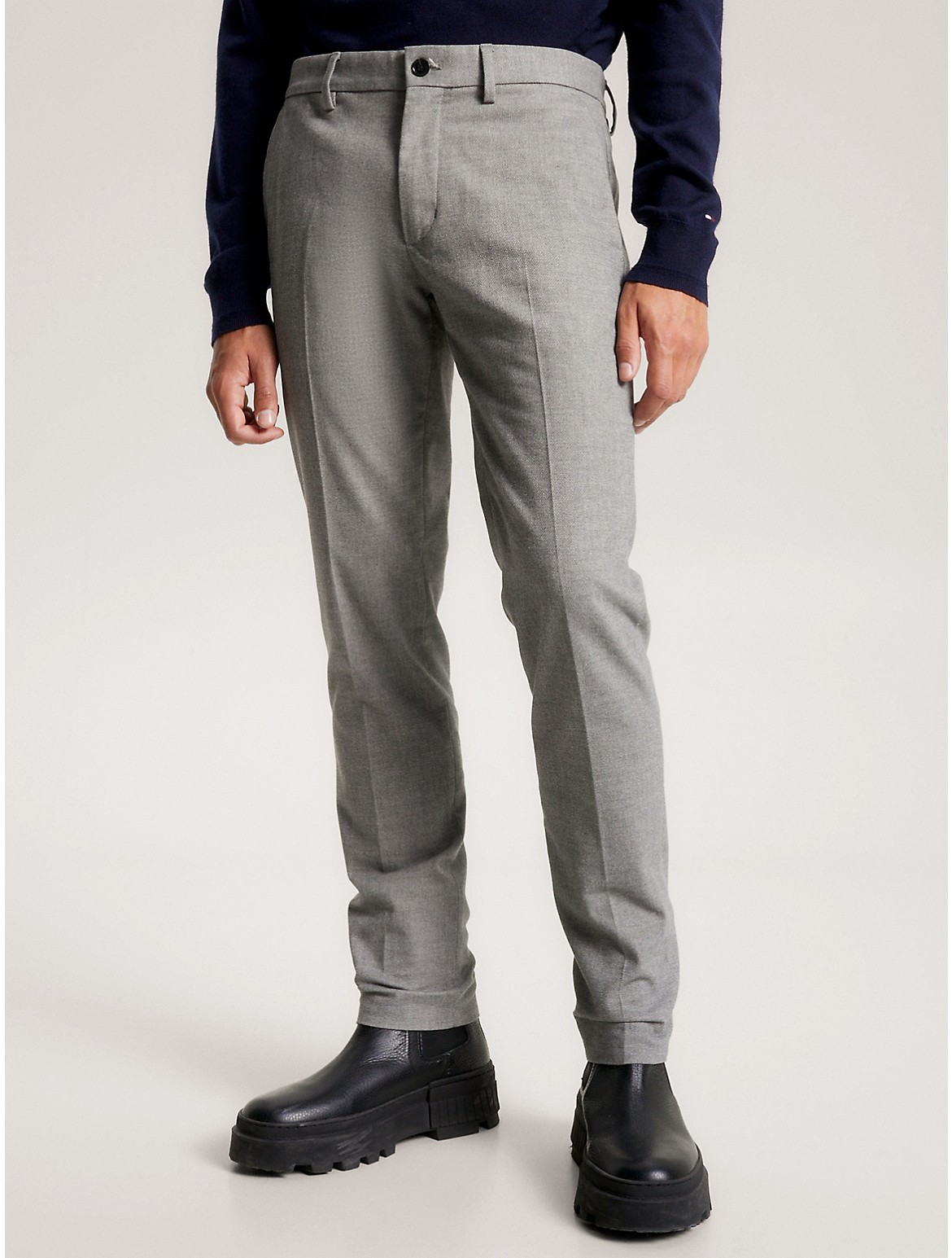 Tommy Hilfiger Slim Fit Knit Trouser In Medium Grey Heather