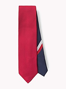 $125 Tommy Hilfiger Men'S Red Reindeer Silk Slim Skinny Neck Tie Necktie 59x3.25 