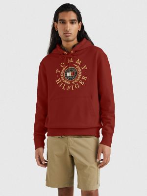 Icon Circle Logo Hoodie, Cinnabar Red