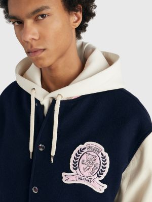 Tommy Hilfiger Monogram Wool Varsity Jacket for Sale in Banning