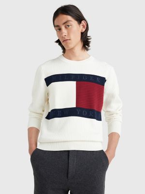 Hilfiger Sweater Textured Tommy | USA Flag