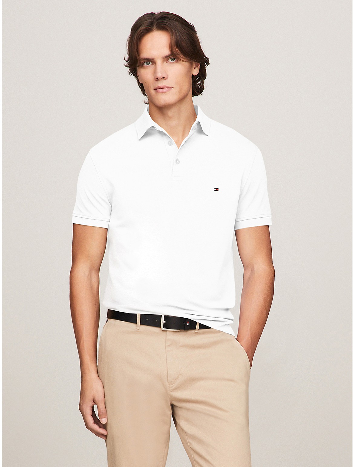 Tommy Hilfiger Men's Regular-fit Contrast Placket Polo In White