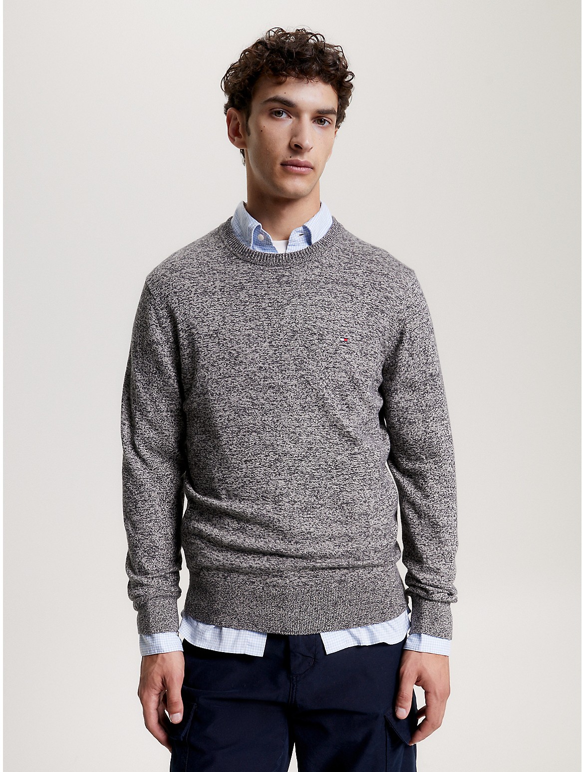 Tommy Hilfiger Men's Cotton Cashmere Blend Crewneck Sweater