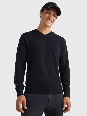 Cotton Mix V-Neck Sweater | Tommy Hilfiger USA