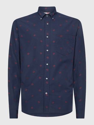 TH Monogram Relaxed Fit Oxford Shirt