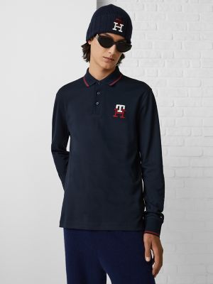 Tommy hilfiger slim outlet fit long sleeve polo