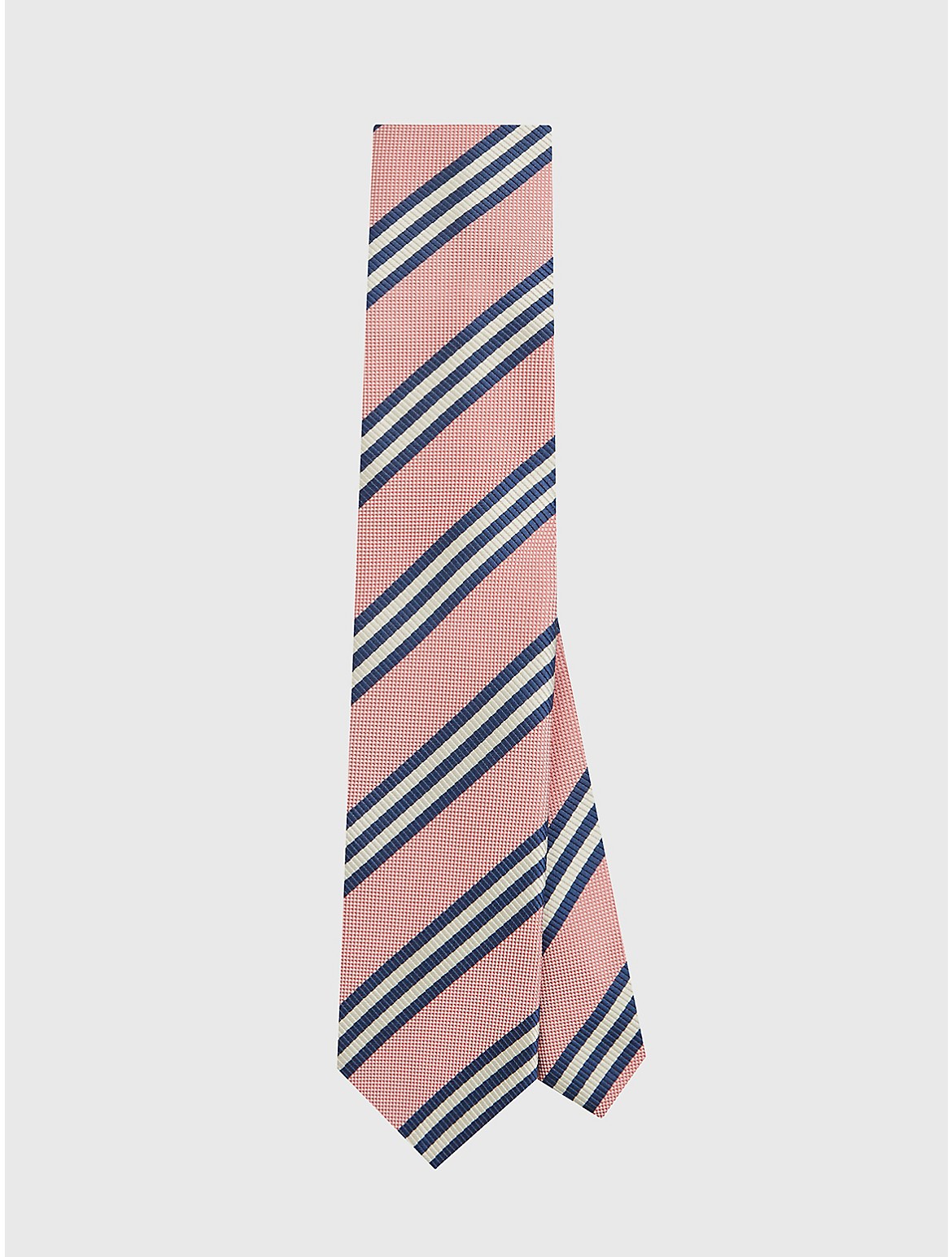 Tommy Hilfiger Varsity Stripe Tie In Peach Dusk / Navy