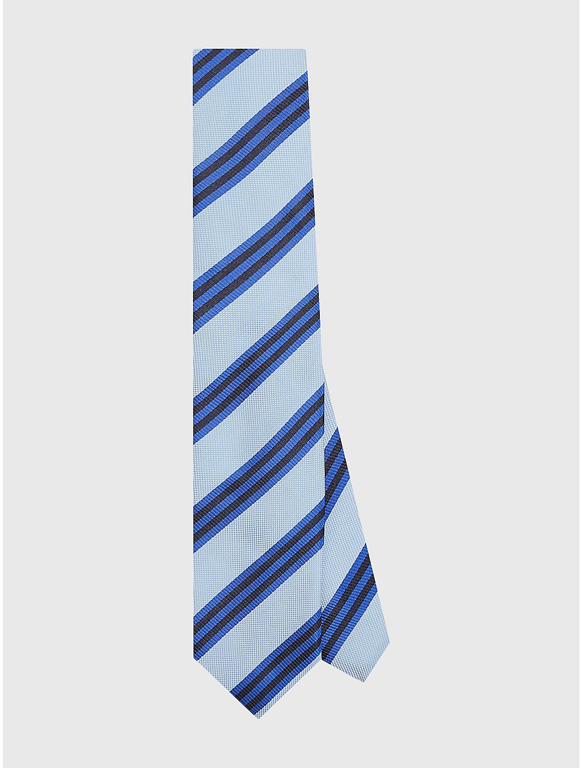 Tommy Hilfiger Varsity Stripe Tie In Light Blue