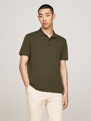 TH Logo Interlock Regular Fit Polo, Army Green