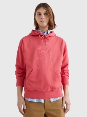 Tommy hilfiger shop pink hoodie mens