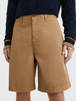 Loose Fit Twill shorts - Light brown - Men