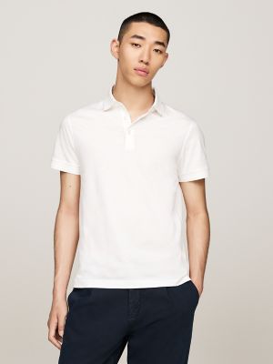Slim Fit Mercerized Polo, Ecru