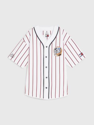 Mickey Mouse x Cleveland Guardians Baseball Jersey - Red - Scesy