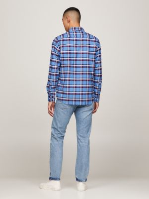 Regular Fit Stripe Check Oxford | USA Tommy Hilfiger Shirt