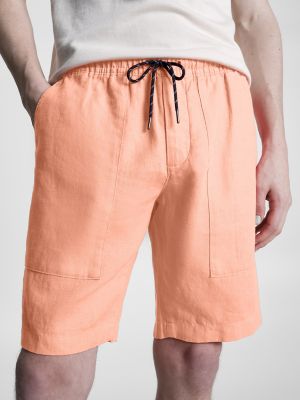 Tommy Hilfiger Men's Linen Shorts with Quick Dry, Peach Dusk, 29 Regular :  : Clothing, Shoes & Accessories