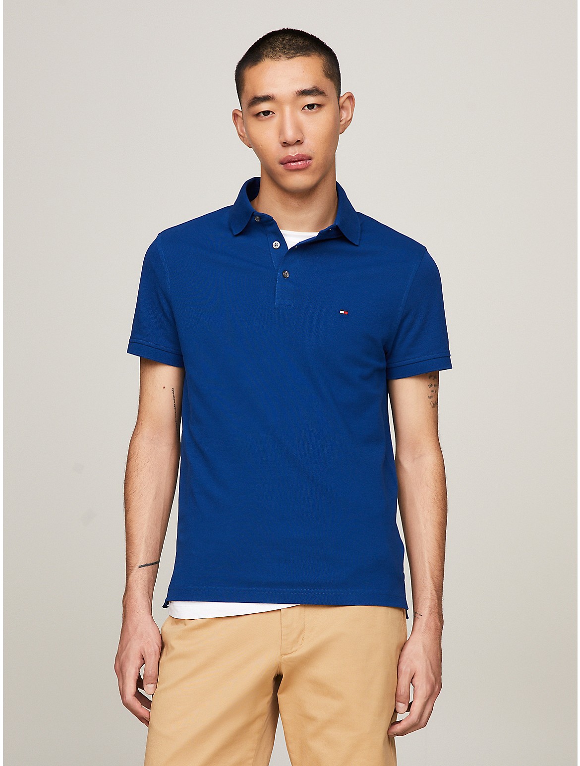 Shop Tommy Hilfiger Slim Fit 1985 Polo In Anchor Blue