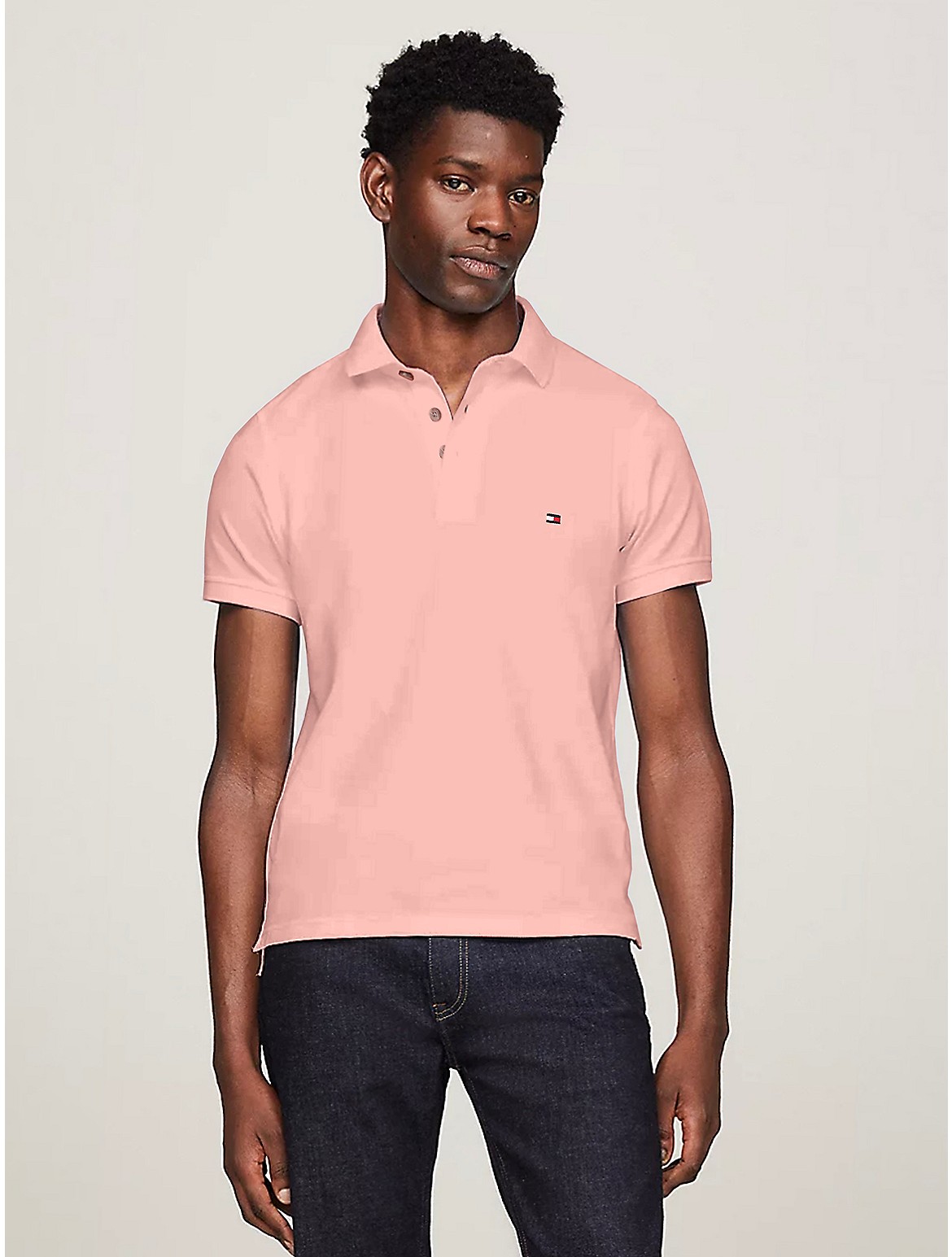 Shop Tommy Hilfiger Slim Fit 1985 Polo In Teaberry Blossom