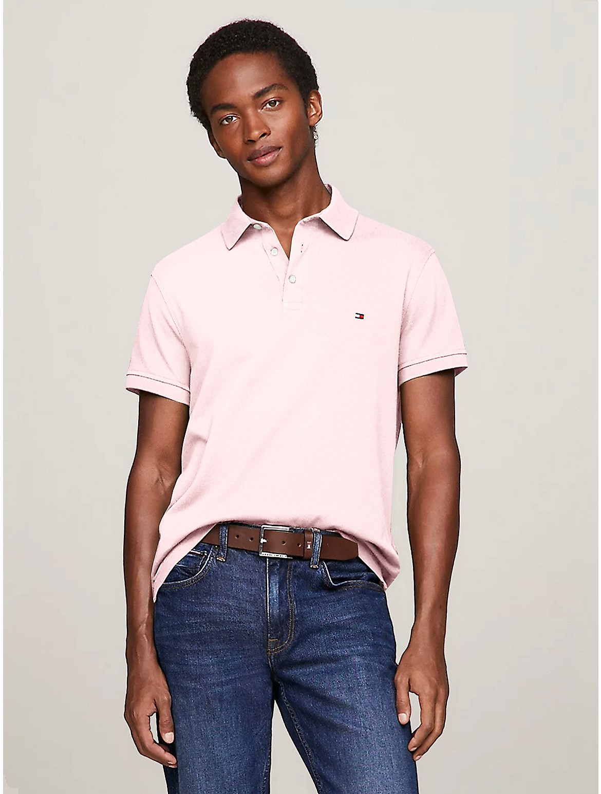 Tommy Hilfiger Slim Fit 1985 Polo In Light Pink