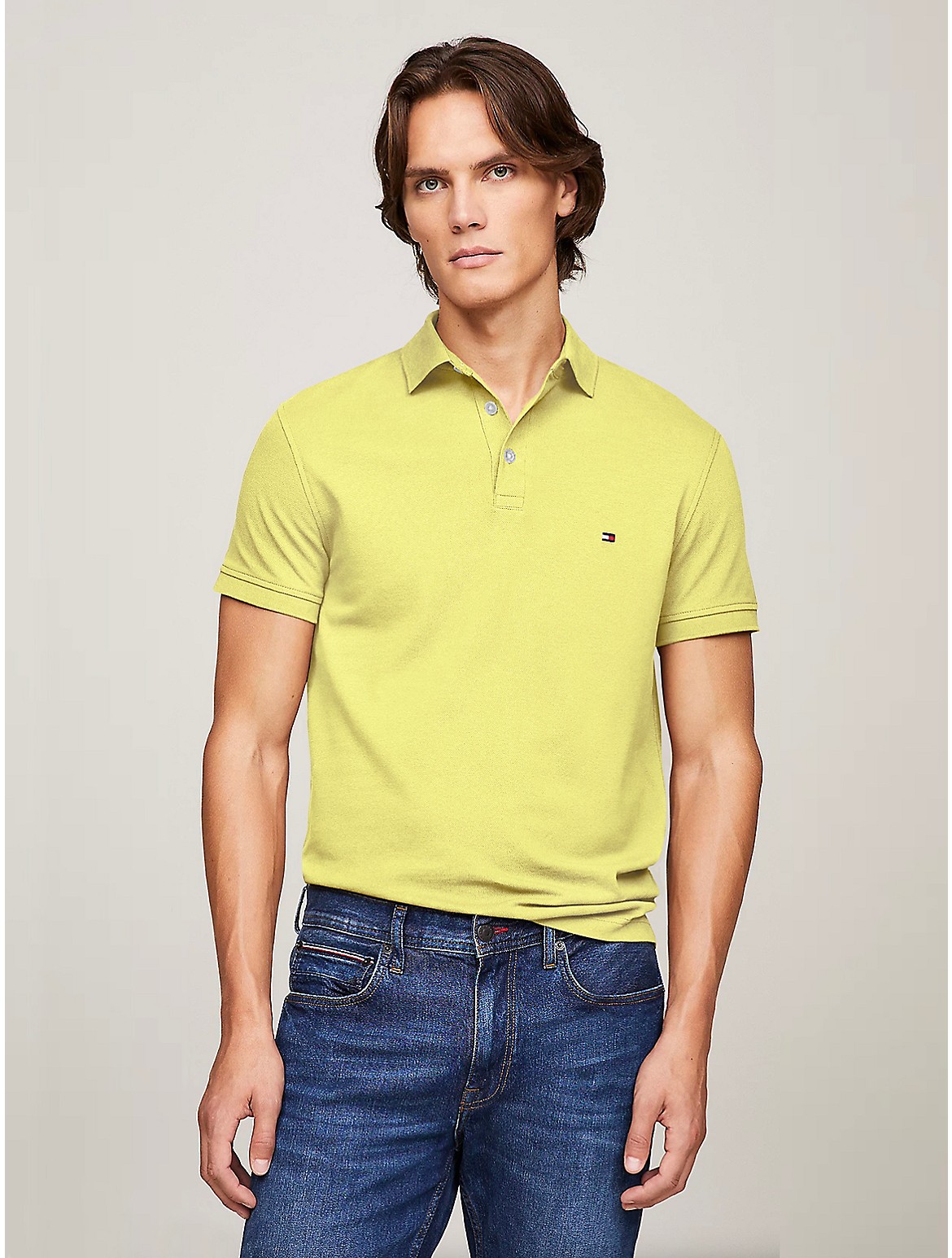 Tommy Hilfiger Slim Fit 1985 Polo In Yellow Tulip