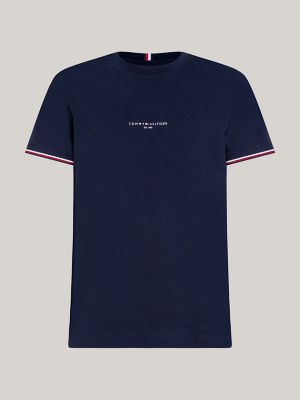 Slim Fit Tommy Logo Tipped T Shirt Tommy Hilfiger USA