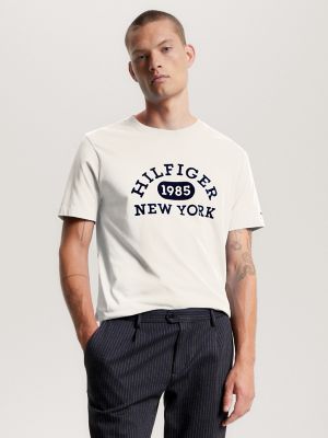 Tommy Hilfiger HERITAGE CREW NECK GRAPHIC TEE - T-shirt con stampa -  classic white/bianco 